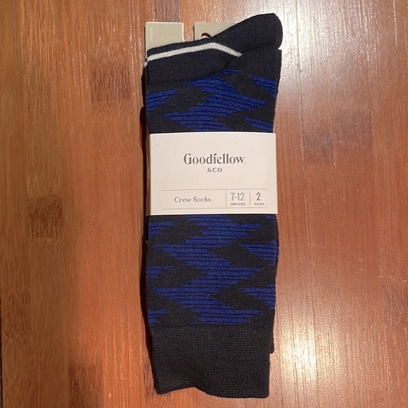 NWT Men's Seismic Novelty Socks 2pk - Goodfellow & Co - Blue - Picture 2 of 4